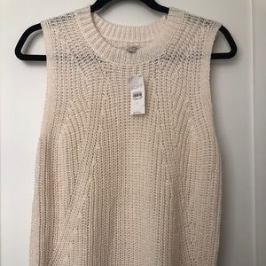 New with tags loft cream knitted sweater vest